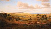 Eugene Guerard View of Geelong oil painting on canvas